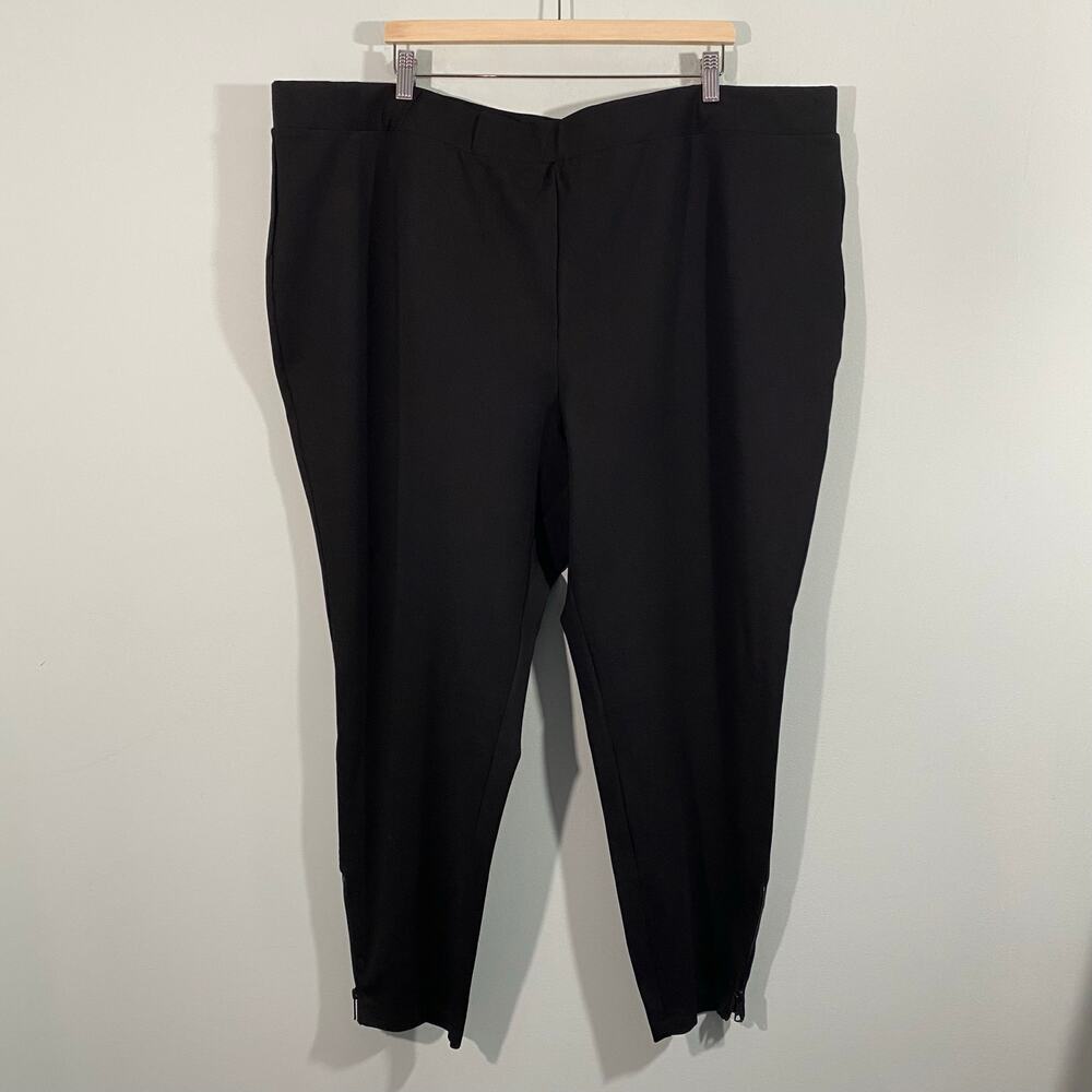 Universal Standard Women Black Zipper Hem Skinny Pull On Pants Size 2XL